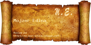 Mojzer Edina névjegykártya