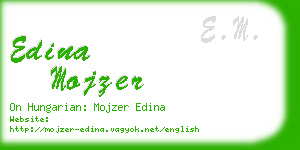 edina mojzer business card